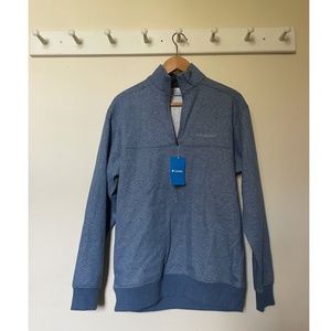 NWT Columbia Men's Hart Mountain II Half Zip Jacket - Blue, Size SM